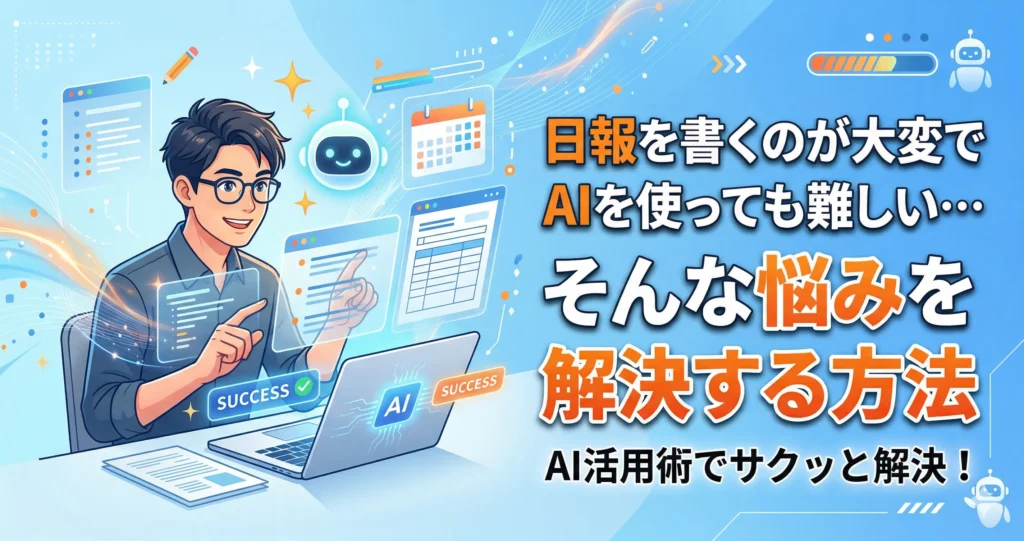日報を書くのが大変でAIを使っても難しい…そんな悩みを解決する方法