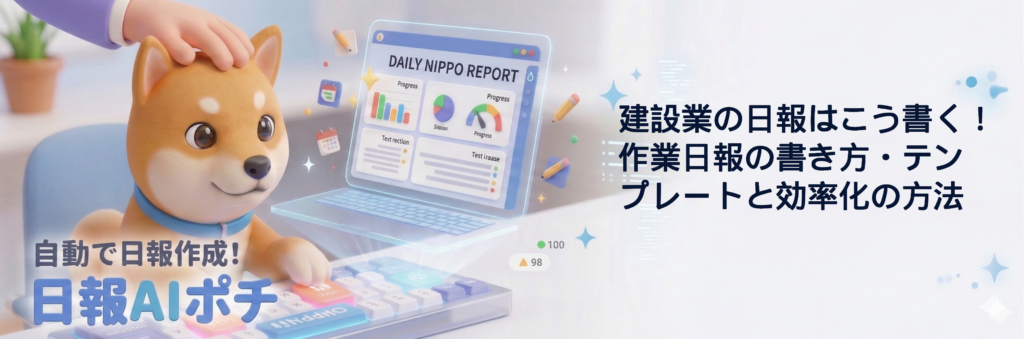 建設業の日報はこう書く！作業日報の書き方・テンプレートと効率化の方法