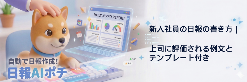 新入社員の日報の書き方｜上司に評価される例文とテンプレート付き