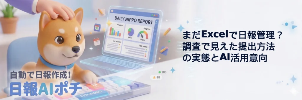 まだExcelで日報管理？調査で見えた提出方法の実態とAI活用意向