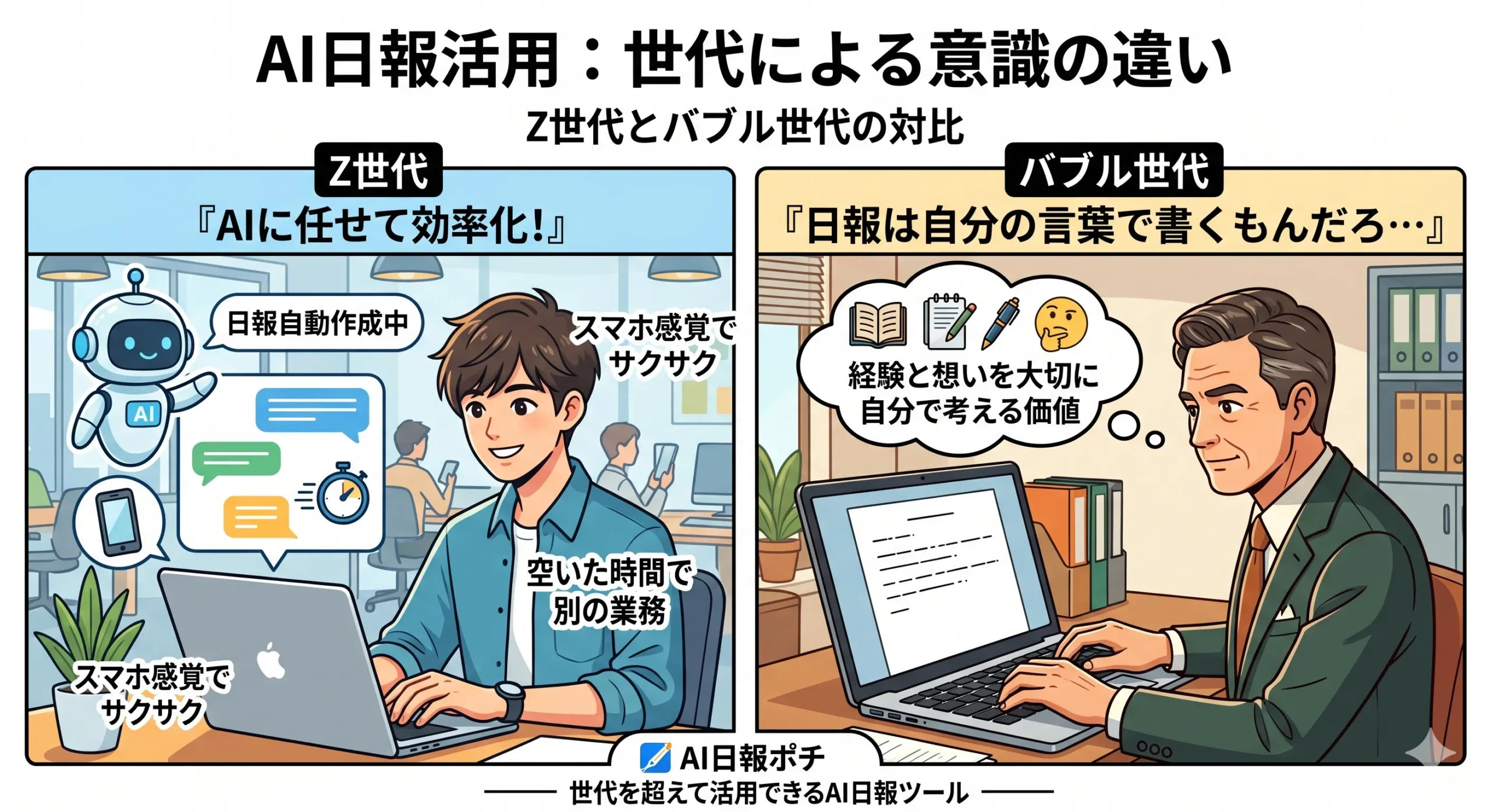 AI 日報 世代間意識の差