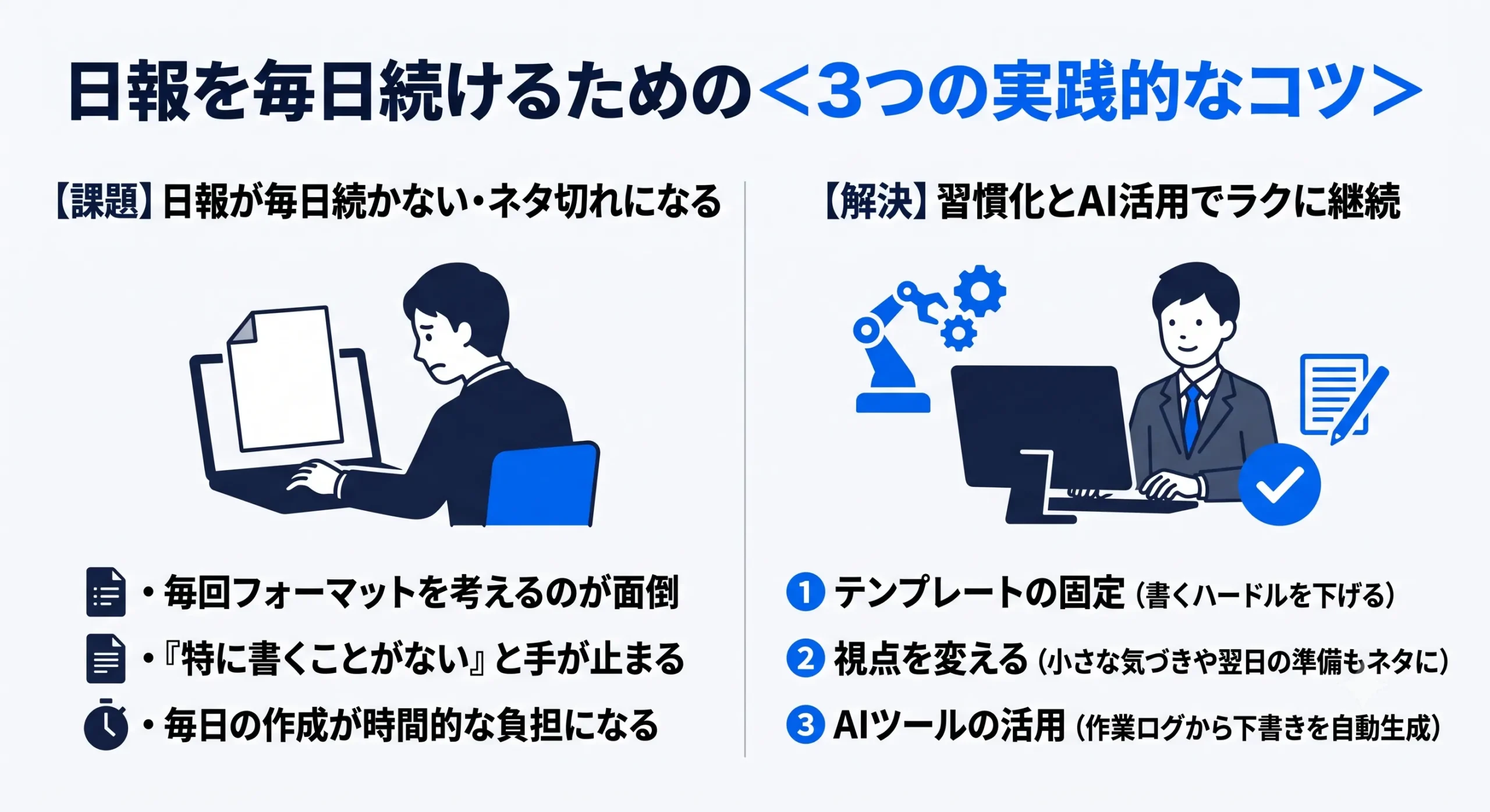 日報 3つの実践的なコツ